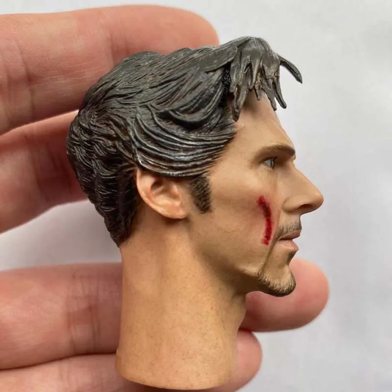 

Collection 1/6 Wounded Doctor Strange Stephen Stranch Head Sculpt Benedict Male Soldier Head Carving for 12in Action Figure Toy