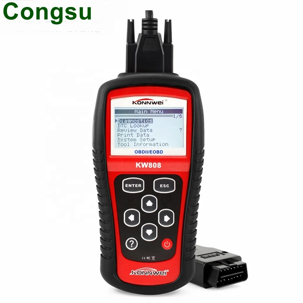 

Congsu Original KONNWEI KW808 OBD Car Scanner OBD2 Auto Automotive Diagnostic Tool Supports CAN J1850 Engine Fualt Code