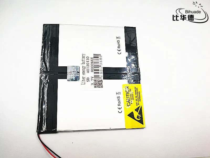

Liter energy battery Good Qulity 3.7V,8000mAH 40120130 Polymer lithium ion / Li-ion battery for tablet pc BANK,GPS,mp3,mp4