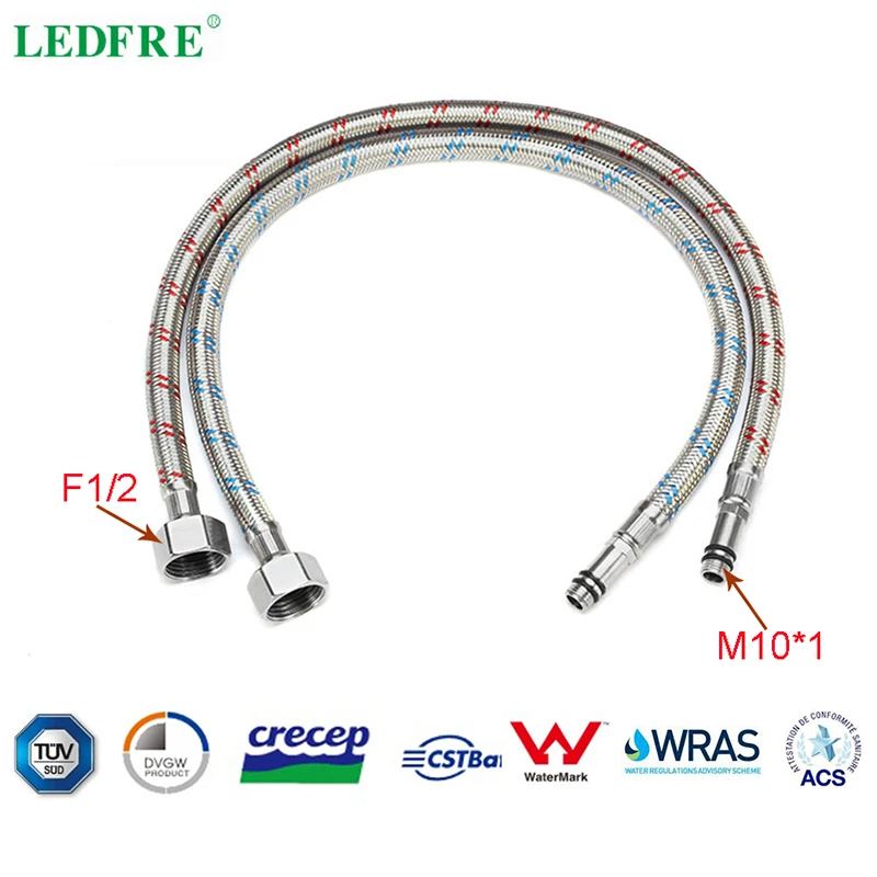 LF15307B G1/2 * M10 1 &quot304 Нержавеющая сталь плетеный шланг Кухня кран гибкий резиновый