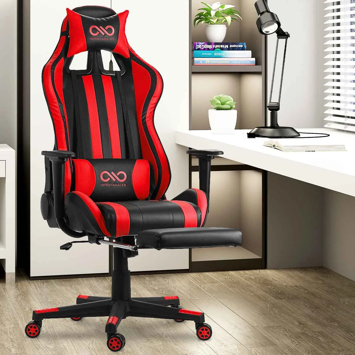 

Leather Office Gaming Chair Home Internet Cafe Racing Chair WCG Gaming Ergonomic Computer Chair Swivel Lifting Lying Gamer Chair