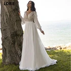 Свадебные платья LORIE 2020 Bohomia, элегантные женские свадебные платья, Классические свадебные платья с V-образным вырезом и длинным рукавом