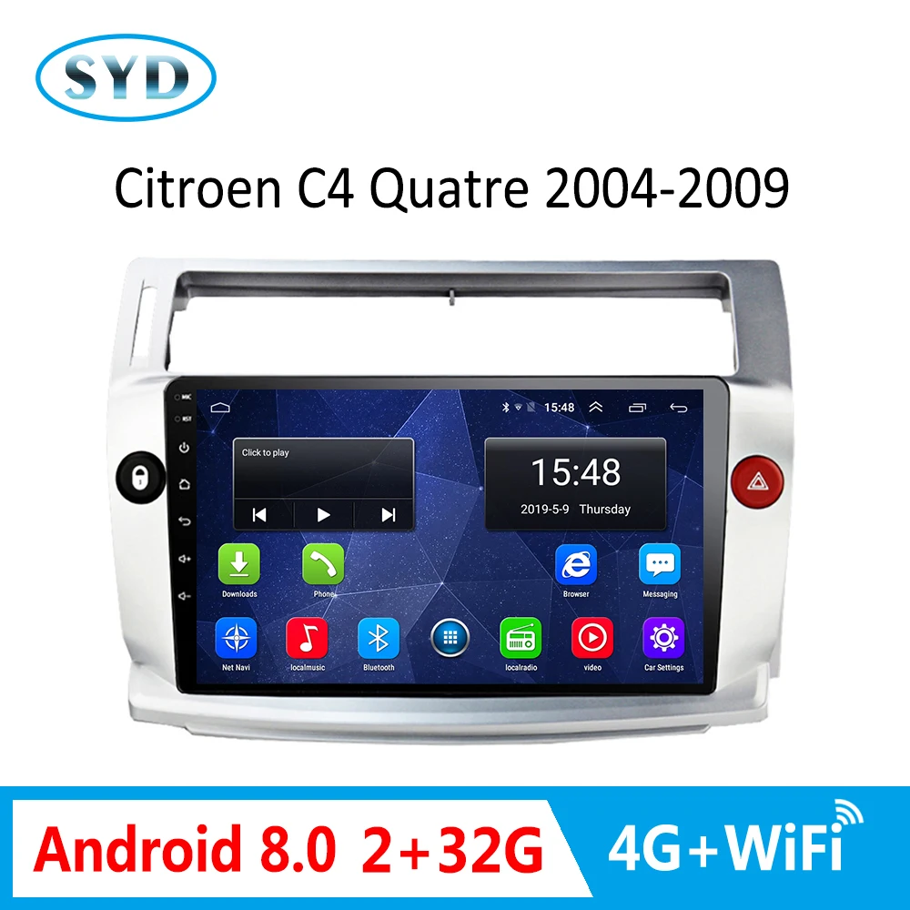 Видео для Citroen C4 2004 2009 4G и Wi Fi автомагнитола 1 din Android GPS Navi поддержка SIM карта