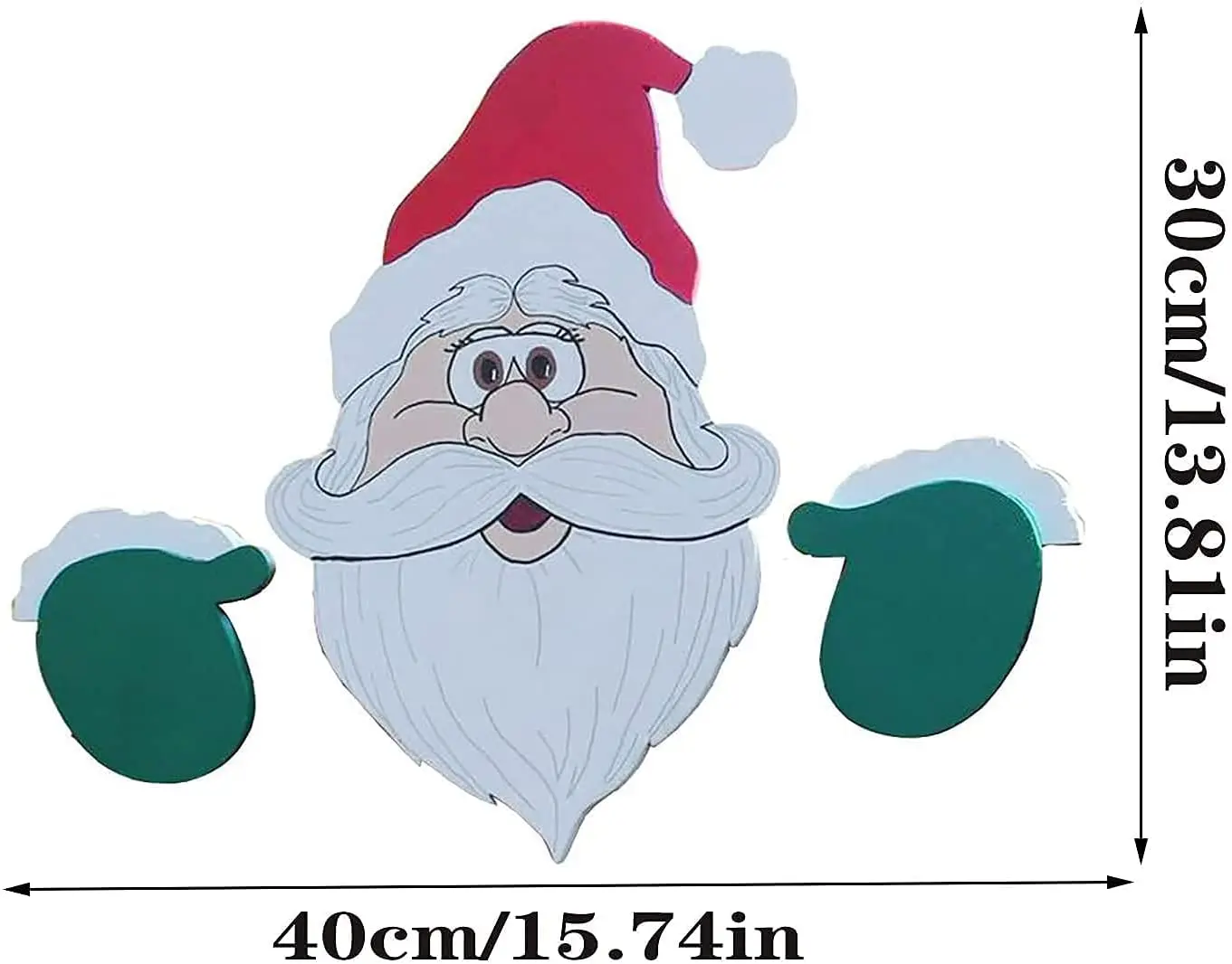 Рождественское украшение в виде забора Санта-Клауса праздничное на открытом