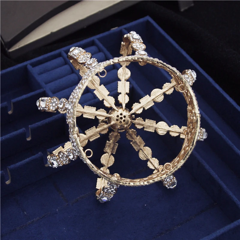 Тиары и короны в стиле барокко для мужчин женщин свадебные украшения волос -