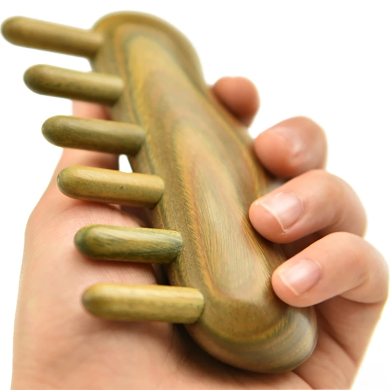 

Wood Comb Wooden Wide Tooth Hair Comb Detangler Brush -Anti Static Sandalwood Scent Handmad Massage Comb