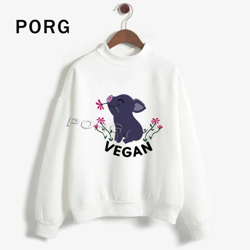 Vegan Harajuku Kawaii Милая Женская толстовка с принтом мультфильм Готический эстетический Графический женское Худи оверсайз Moletom Feminino