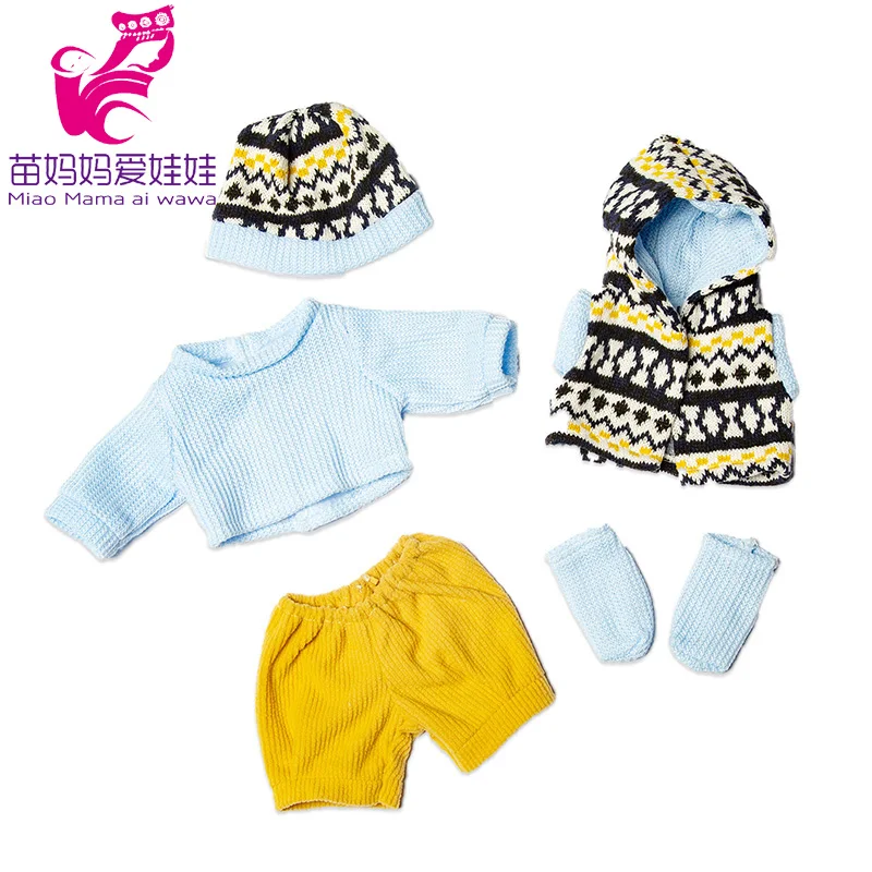 43 см детская кукольная одежда Зимний свитер шарф шапка для 17 дюймов кукольные