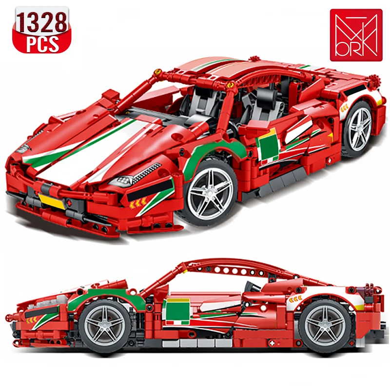

Technical Creative Series Building Block Famous Racing Car Cool Red Sports Car Brick DIY Ideas Toy For Boyfriend Birthday Gift
