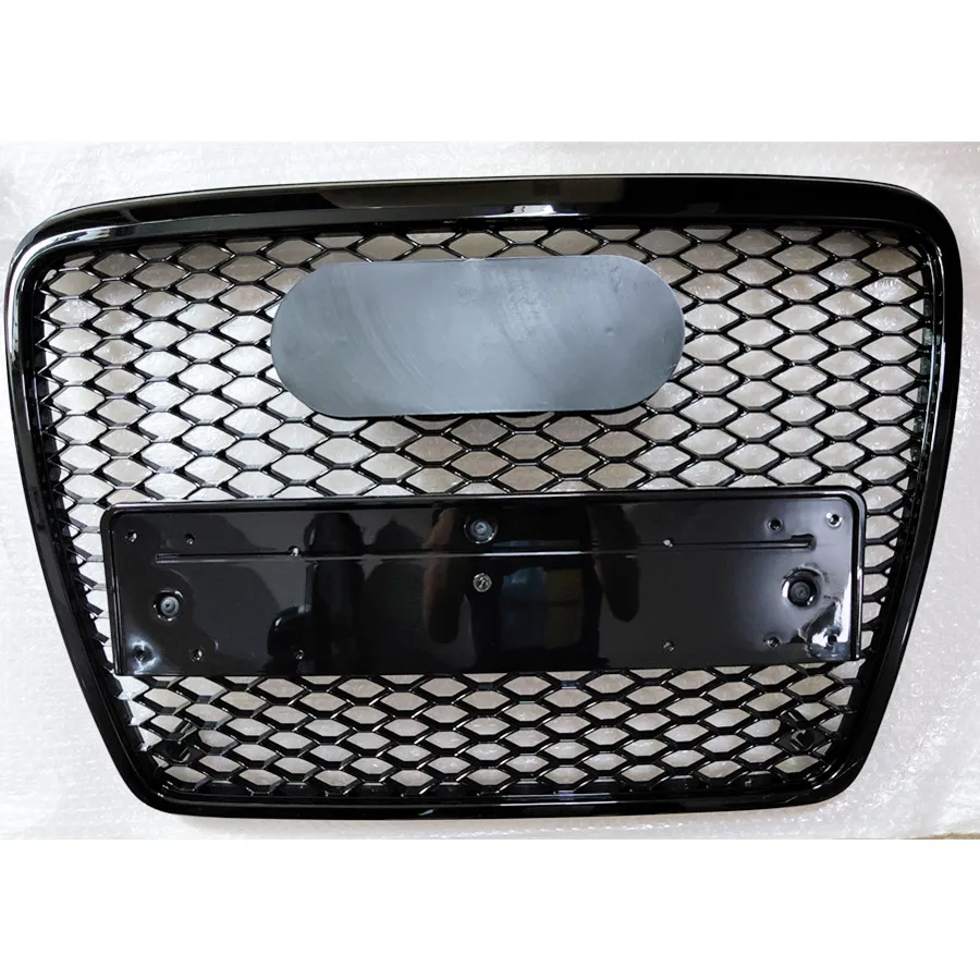 

For Audi A6 S6 C6 Sline 2005-2011 Not Fit RS6 Auto Racing Grill Black Front Bumper Mesh Honeycomb Grids Car Accessories