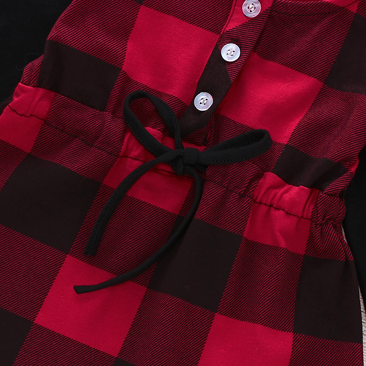 

Christmas Toddler Baby Girl Plaid Dress Long Sleeve Princess Dresses Kid Clothes
