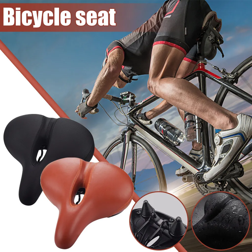 

Spring Shock Absorption Bicycle Seat Breathable Bike Saddle Seat Soft Thickened Mountain Bicycle Seat Pad
