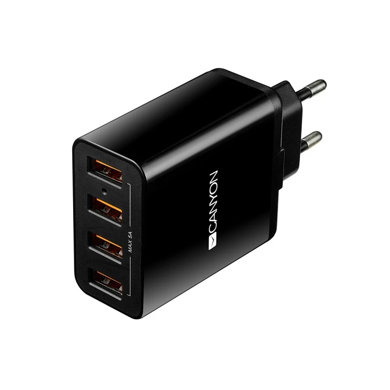 Сетевое зарядное устройство CANYON CNE CHA06 4*USB 5В 5A Smart IC|Зарядные устройства| |
