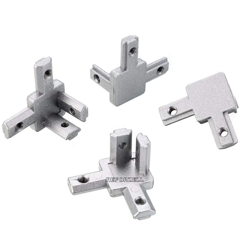 100Pcs/Lot L type 3-dimensional bracket 2020 Concealed 3-way corner connector EU standard 20 series Aluminum Profile parts