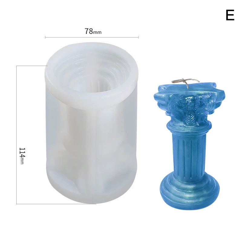 3D силиконовые DIY ручной работы пресс-формы для свечей римская колонна формы Diy