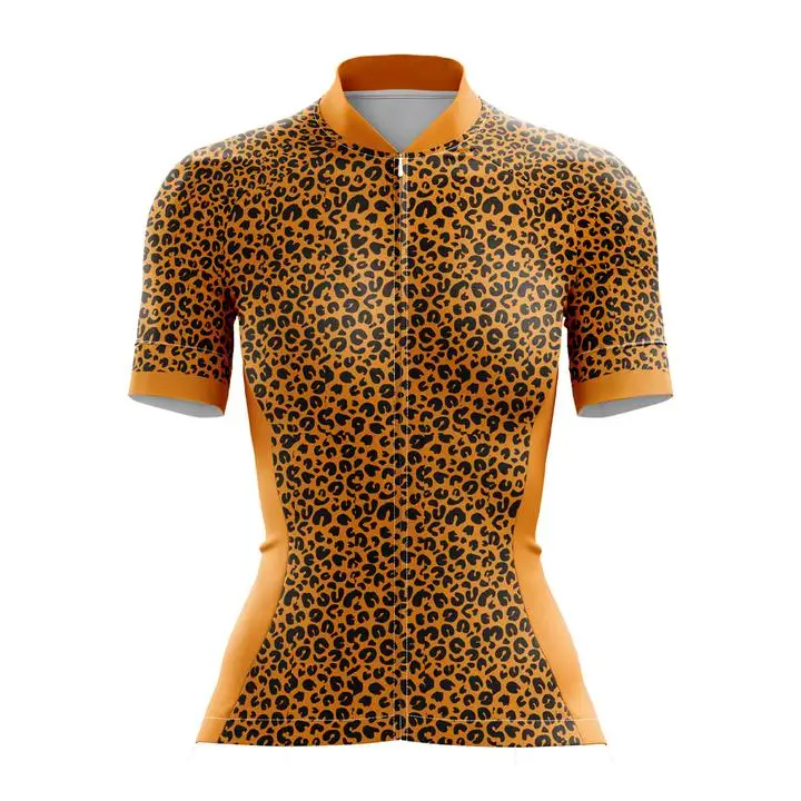 

Leopard Female Cycling Jersey Road Bike Cycling Clothing Apparel Quick Dry Moisture Wicking Cycling Sports