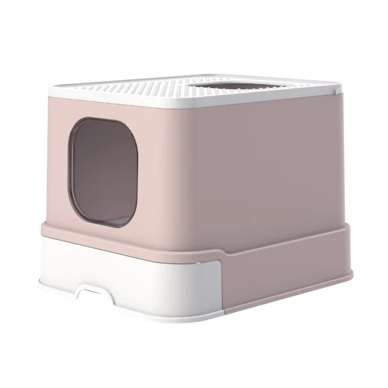 Конструкция с двумя дверцами полностью закрытой раковины для кошачьего туалета