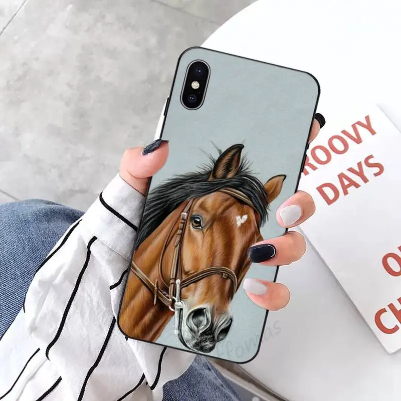 

Watercolor Horse Horses Running Phone Case for iPhone 11 12 mini pro XS MAX 8 7 6 6S Plus X 5S SE 2020 XR