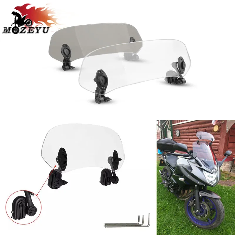 

For KAWASAKI CONCOURS 14ABS Z900 ABS motorcycle Adjustable Windshields Extension Windscreen Spoiler Wind Deflector Protection