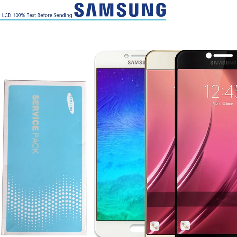 Оригинальный Новый Сменный дисплей SUPER AMOLED для SAMSUNG GALAXY C5 SM C5000 ЖК с сенсорным
