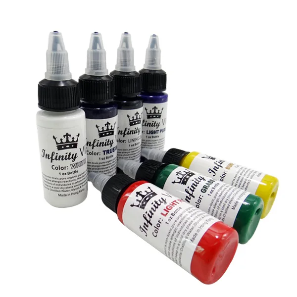 Advanced pigment Tattoo Ink 7 Color Set 1oz 30ml/Bottle Pigment Kit for makeup beauty skin Body paint | Красота и здоровье