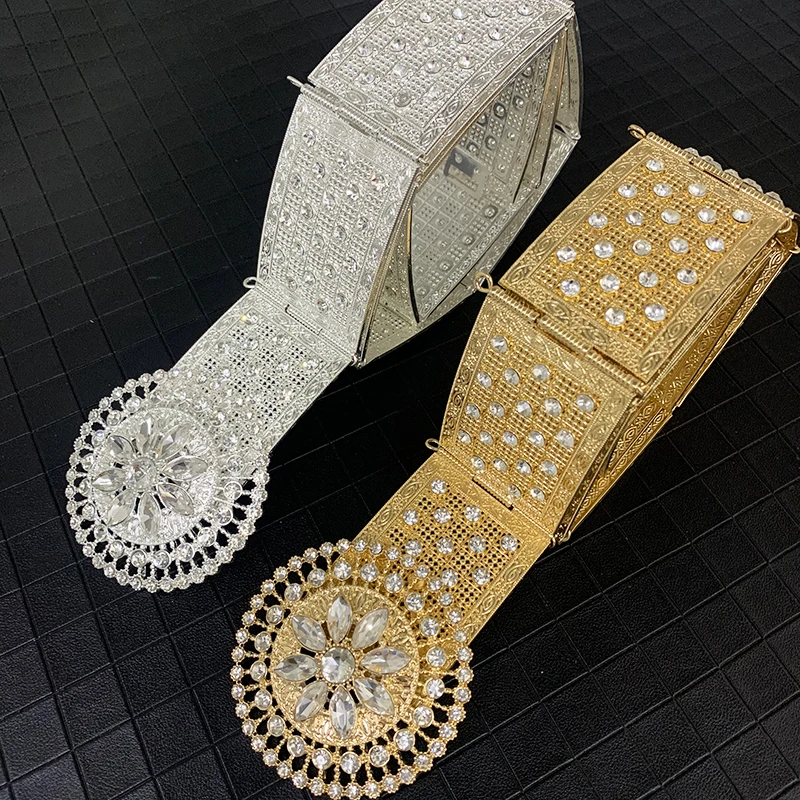 Arab Gilding Caftan Belt Morocco Women Wedding Jewelry Adjustable Length Waist Chain Metal Arab Dubai Bridal Gift