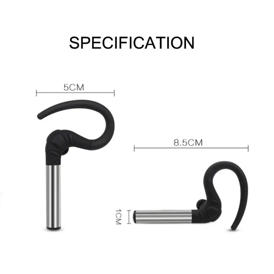 

Bluetooth Headset Noise Canceling Earbud Wireless Car Earpiece with Mic Workout Business Earphone Sweatproof for Sports Running