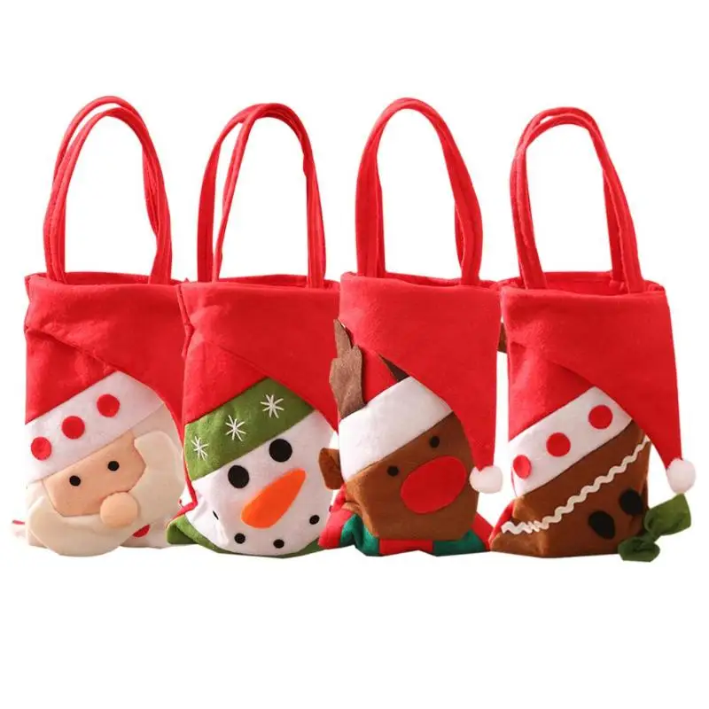Merry Christmas Сумочка для яблок прекрасный Санта Клаус Снеговик Лось детская
