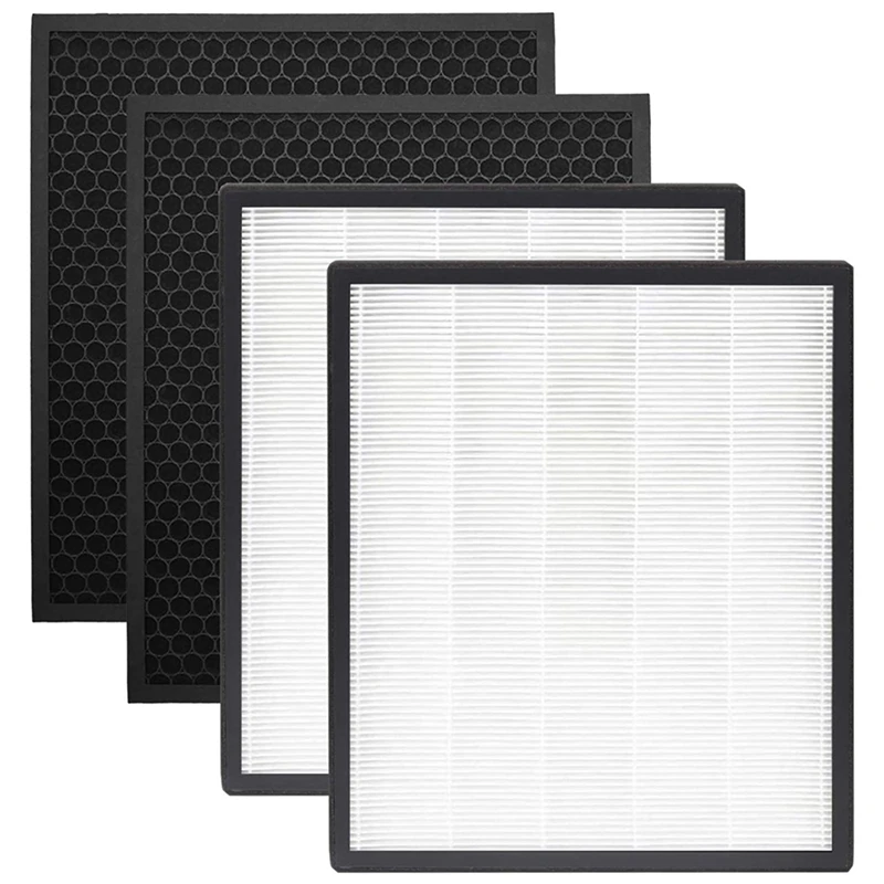 

2 SET Replacement HEPA Filters Activated Carbon Filters for LEVOIT Air Purifier LV-PUR131, LV-PUR131S, LV-PUR131-RF