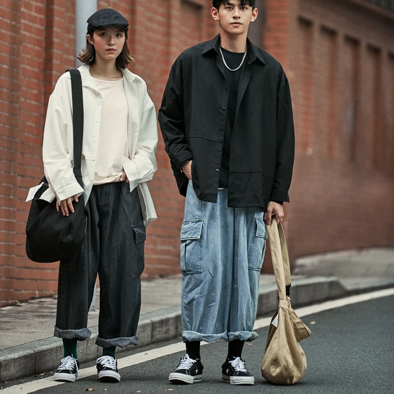 Мешковатые штаны Мужская свободная уличная одежда широкие брюки|Широкие брюки| |