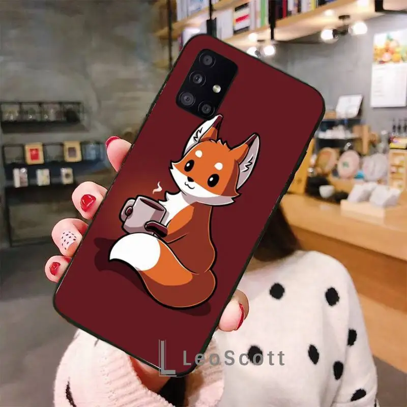 

Cute cartoon animal fox Phone Case For Samsung S6 S7 edge S8 S9 S10 e plus A10 A50 A70 note8 J7 2017