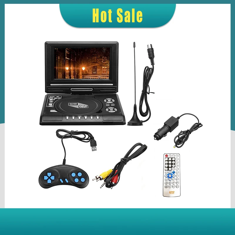 7 8 дюймовый ТВ домашний автомобильный DVD-плеер портативный HD VCD CD MP3 USB SD-карты RCA