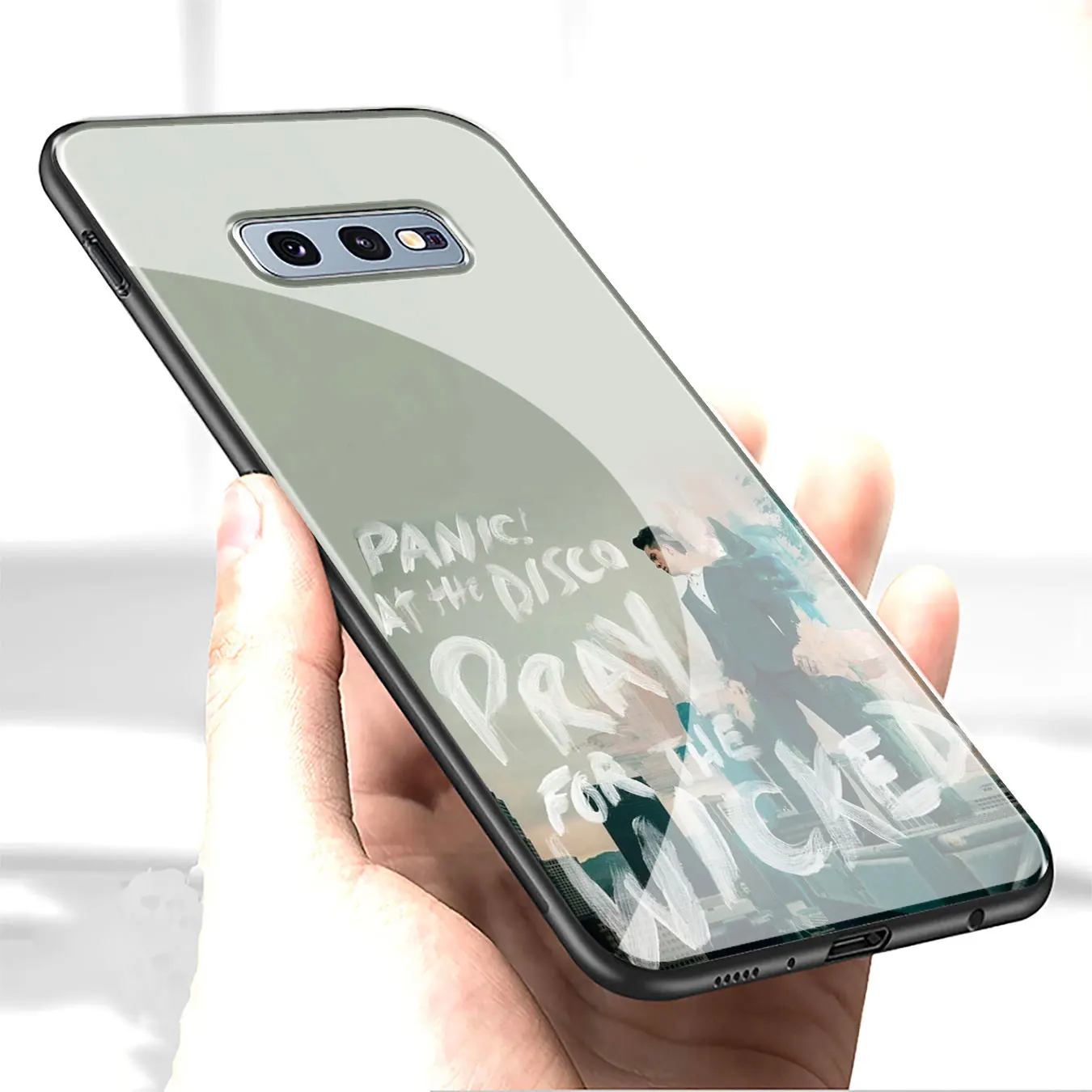 Panic At The Disco Pattern Tempered Glass Case for Samsung Galaxy S10 S9 S8 Note 8 9 10 Plus A10 A20 A30 A40 A50 A60 A70 |