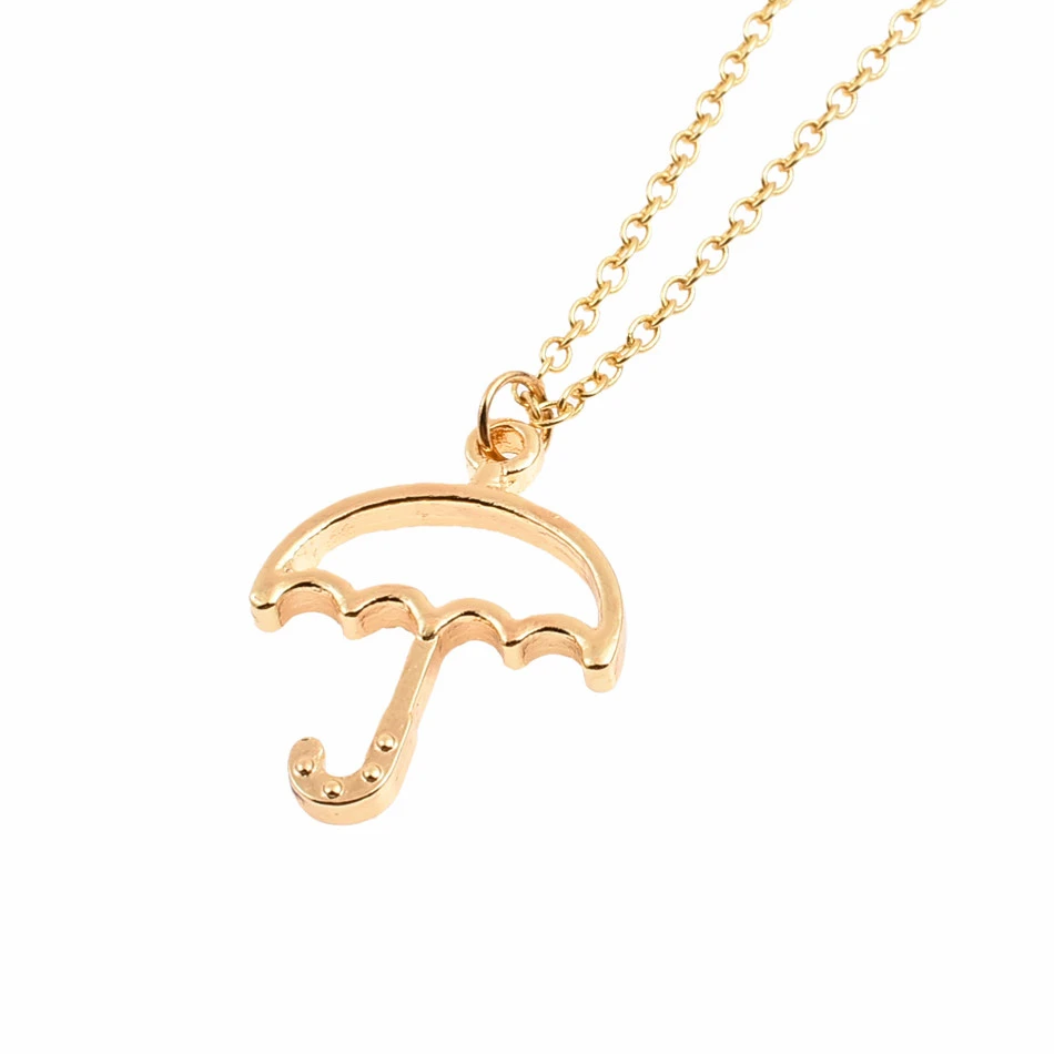 

30pcs Tiny Sun Umbrella Parasol Charm Necklace Rain Umbrella Brolly Necklace Jewelry for Gift