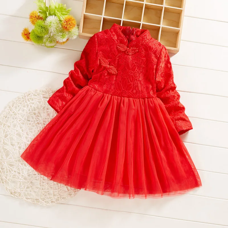 2019 г. Весенне-осеннее платье для девочек новые детские модные сетчатые платья в