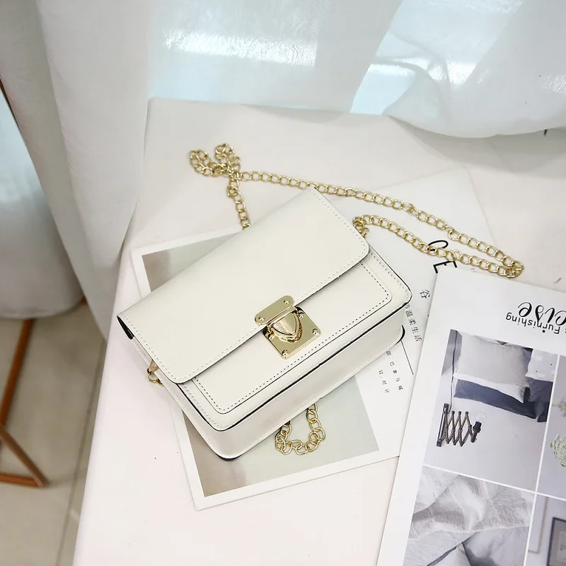 Женская сумка 2020 модная маленькая квадратная мессенджер с цепочкой