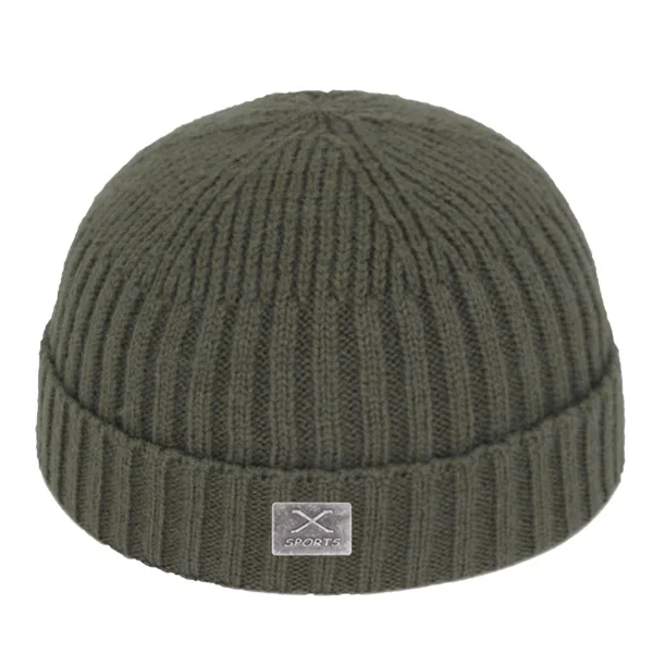 green Короткая шапка Skullies Beanies, Мужская зимняя шапка, женские зимние шапки для мужчин, шапка s Miki Bonnet X Skull, женская вязаная шапка - Цвет: green