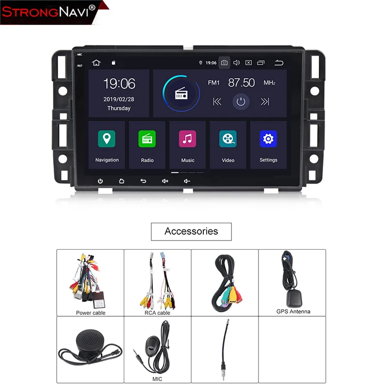 4G + 64G gps Радио Android 9 0 автомобильный мультимедийный плеер для GMC Sierra Yukon Denali Acadia Savana