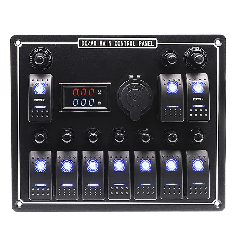 10 Gang Rocker переключатель панель водонепроницаемый автомобиль Автоматическая