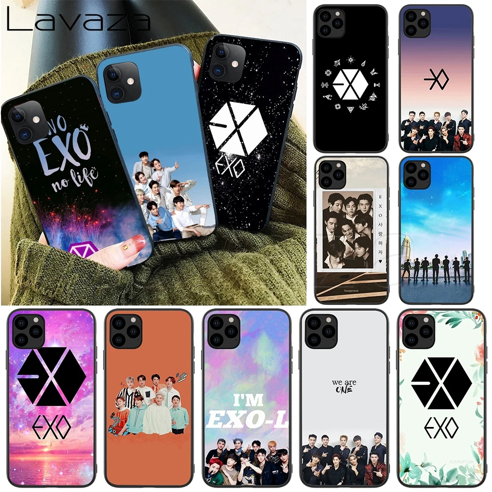 Силиконовый мягкий чехол Lavaza EXO band k-pop kpop для iPhone 12 Mini 11 Pro XS Max XR X 8 7 6 6S Plus 5 |
