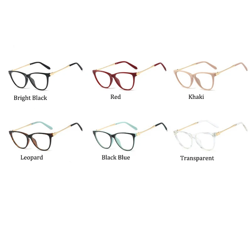 

Fashion trend Women Transparent Optical glasses frame 200 New Metal frame Brand clear len Spectacle Glasses eyeglass
