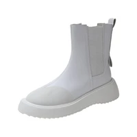 2022 new ladies round toe rain boots platform ankle boots designer chelsea boots ladies rubber boots rain boots