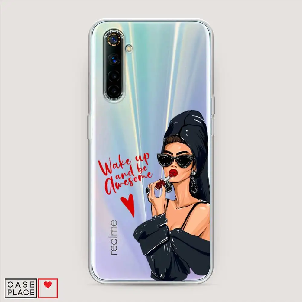 Чехол Силиконовый для Realme 6 Home makeup защитная накладка бампер тонкая мягкая из ТПУ |