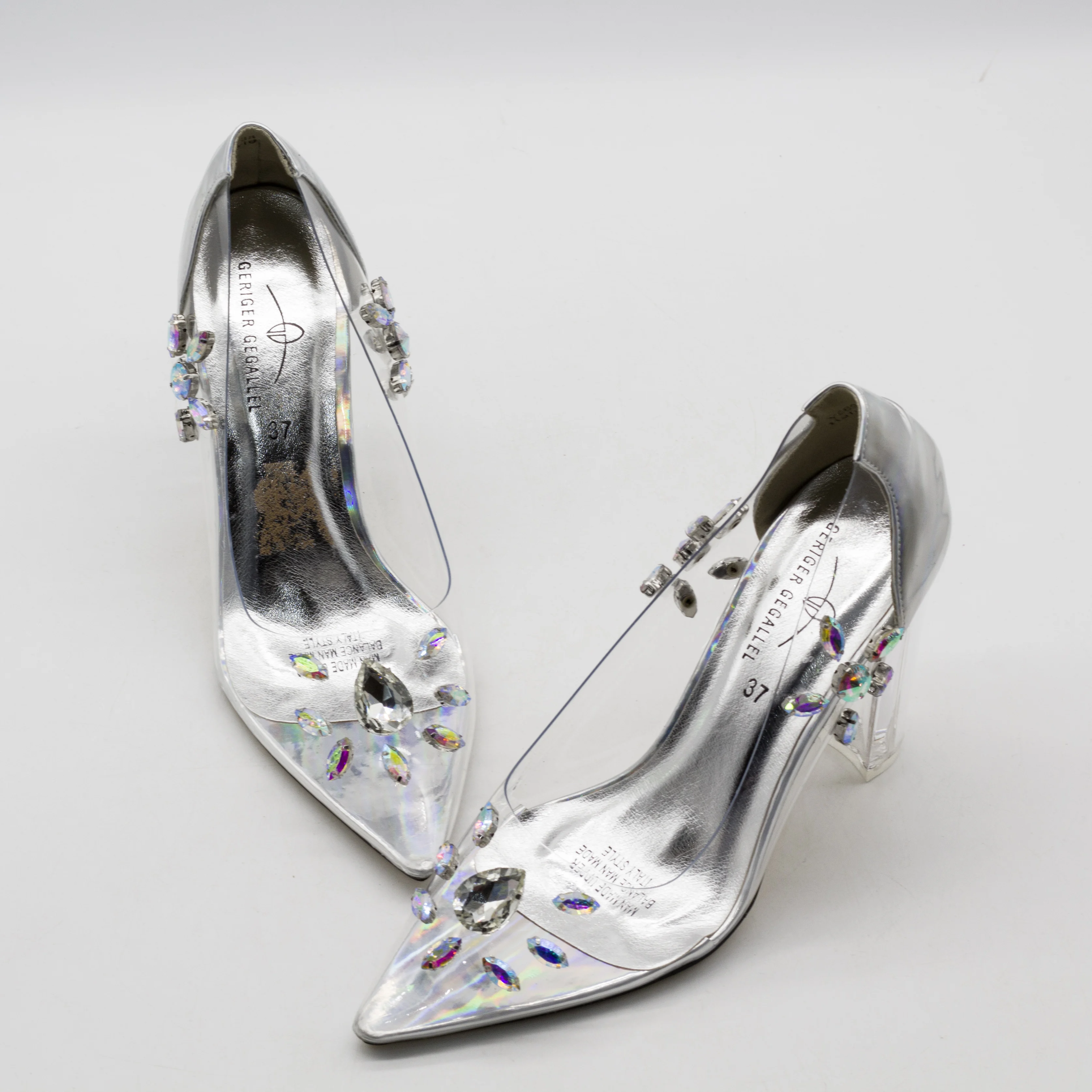 Y869-1 Women's Sandals Floral Rhinestone Female Footwear Wedding Party High Heel to Match Dress Elegant Block Heel Women Shoes