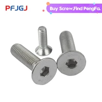 peng fa 201 stainless steel countersunk head inner hexagonal screw din7991 flat head inner hexagonal screw flat cup screw m3 m10