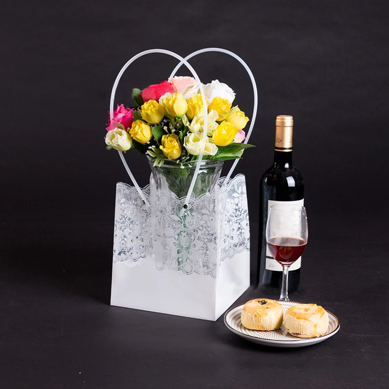 1 шт. Цветочная упаковочная коробка прозрачный букет цветов из ПВХ сумка длинная