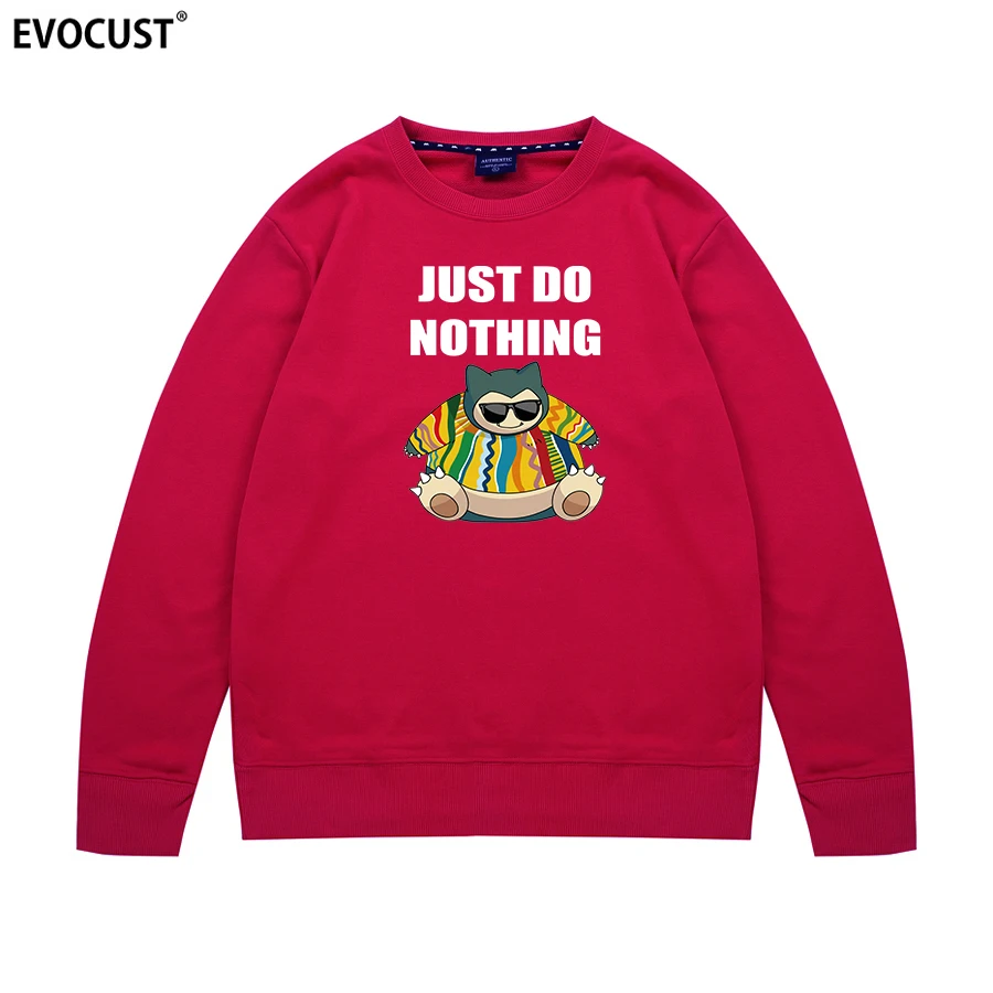 Snorlax do nothing Аниме Забавный мультфильм вапорволн Гавайи креативные Harajuku толстовки