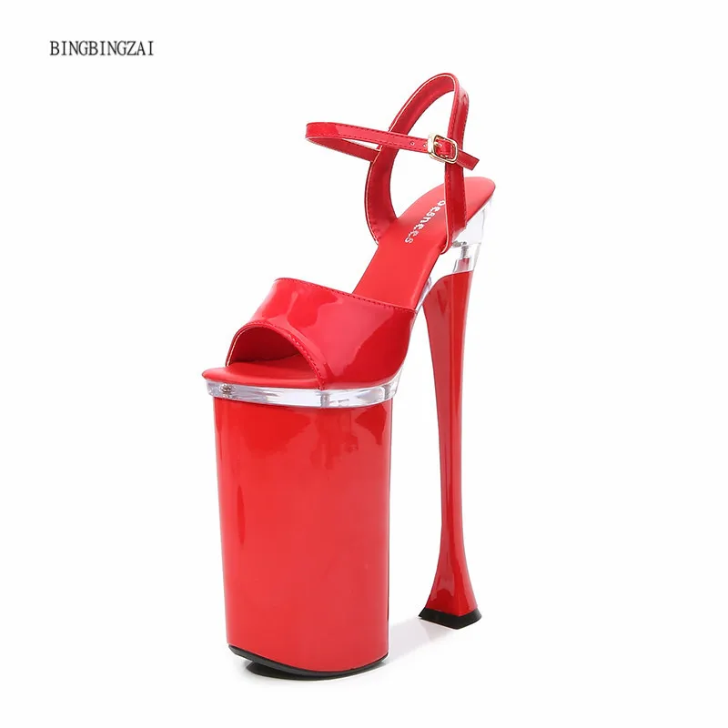 

2021 new fashion nightclub pole dancer sandals authentic women's shoes sexy 26CM ladies high heels size 3-11 12 BBZAI