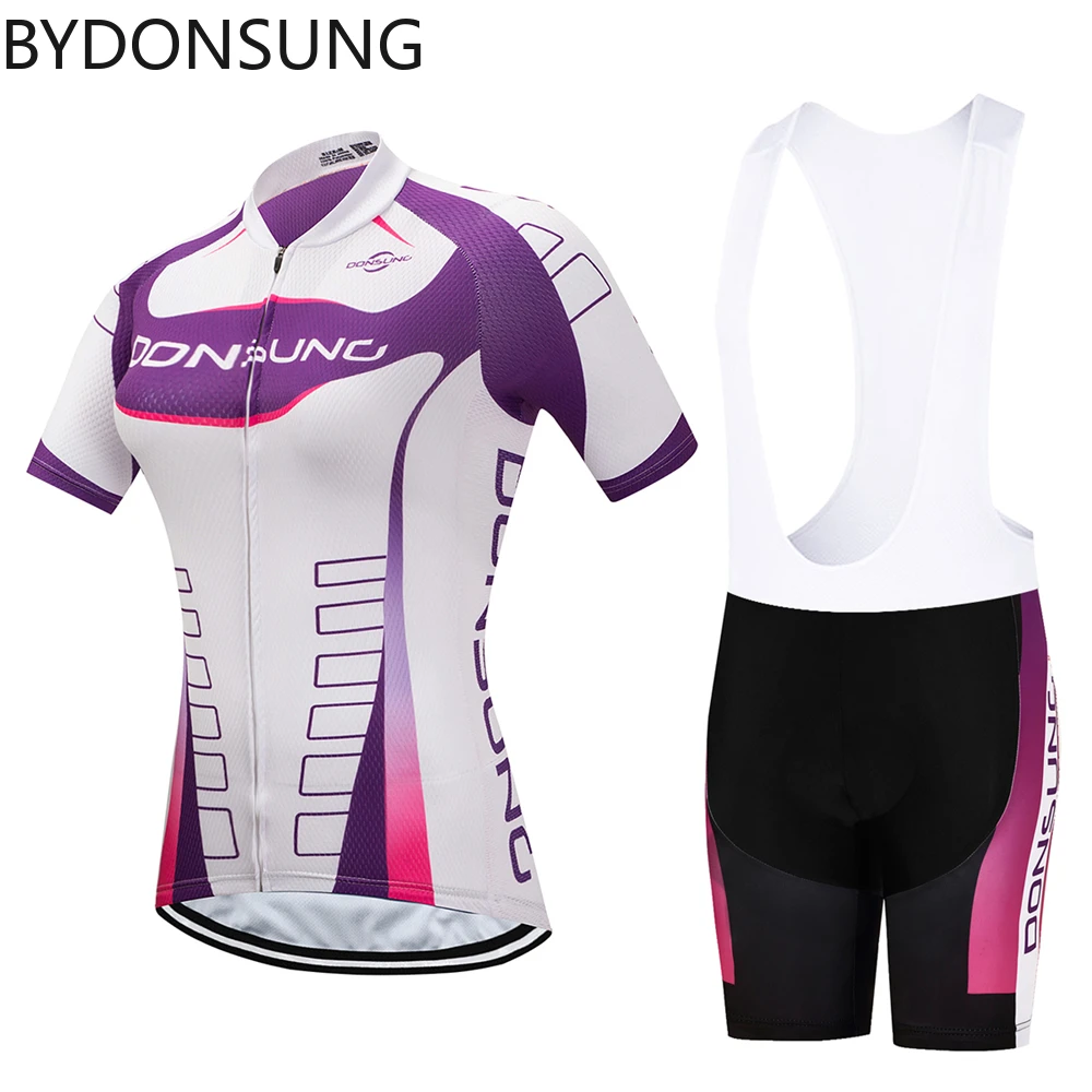 Женский комплект из Джерси для велоспорта 100% полиэстер быстросохнущая