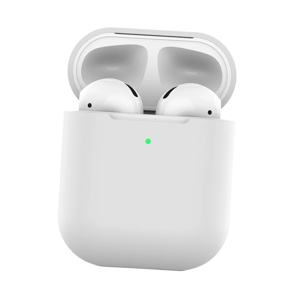 ТПУ Мягкий силиконовый чехол s для Airpods 2, аксессуары, защитная крышка, ультра тонкий чехол, противоударный чехол-держатель, чехол для Air Pods 2nd - Цвет: White